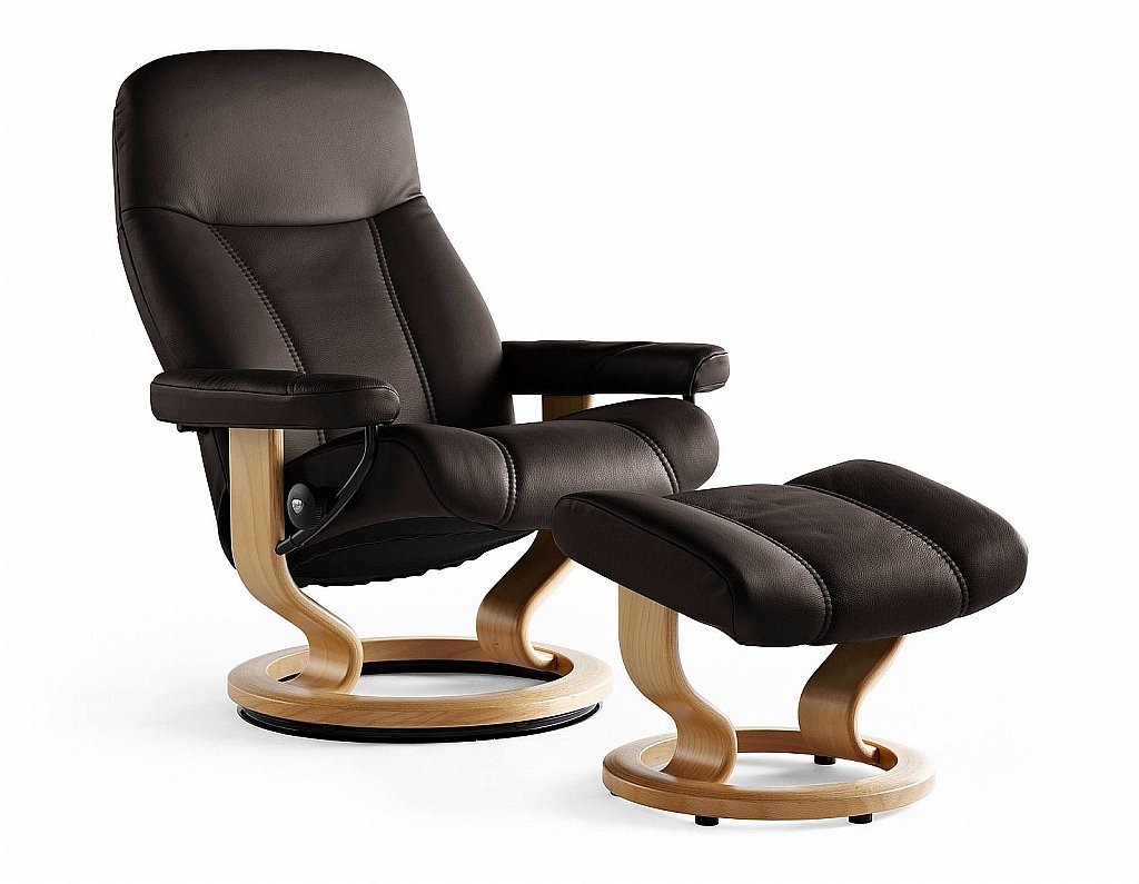 Stressless Ambassador Chair and Stool