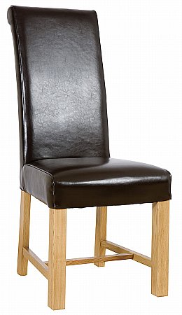 Vale Furnishers - Bruges Leather Dining Chair. Click for larger image.