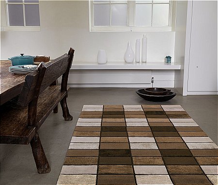 Asiatic Carpets - Harlequin Grid Chocolate Rug