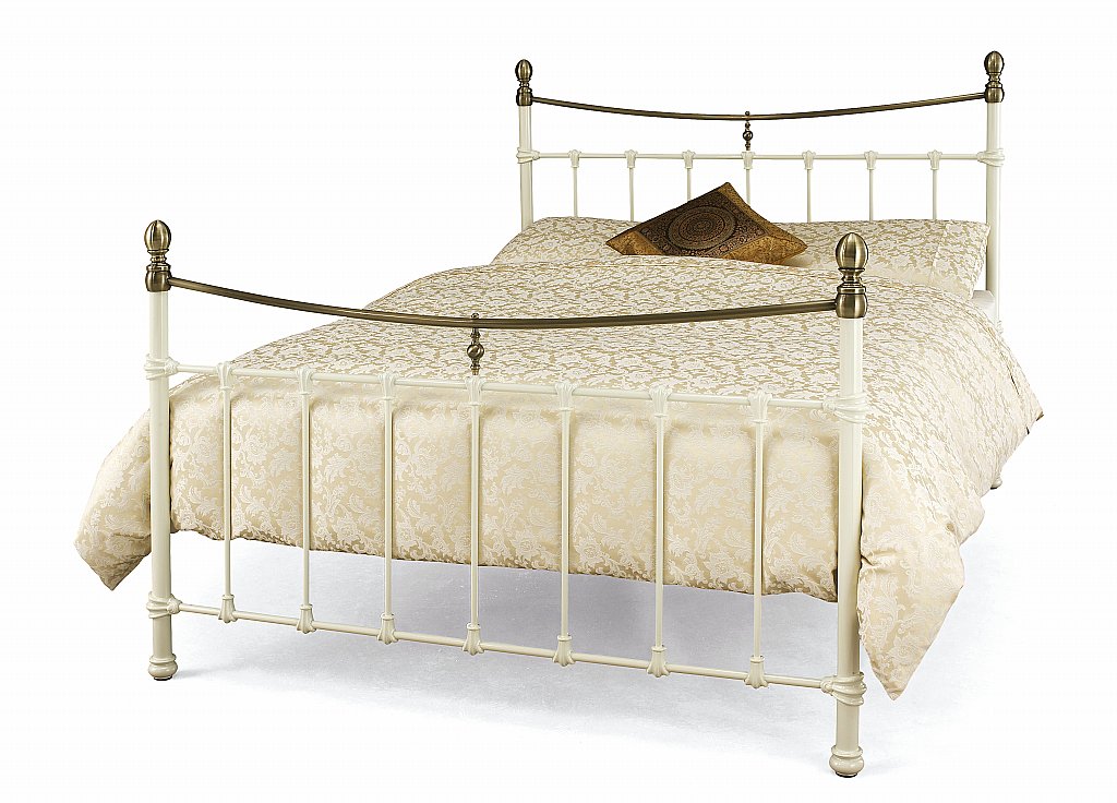 Serene - Edwardian II Bedstead in Ivory with Antique Bronze Serene - Edwardian II Bedstead in Ivory with Antique Bronze