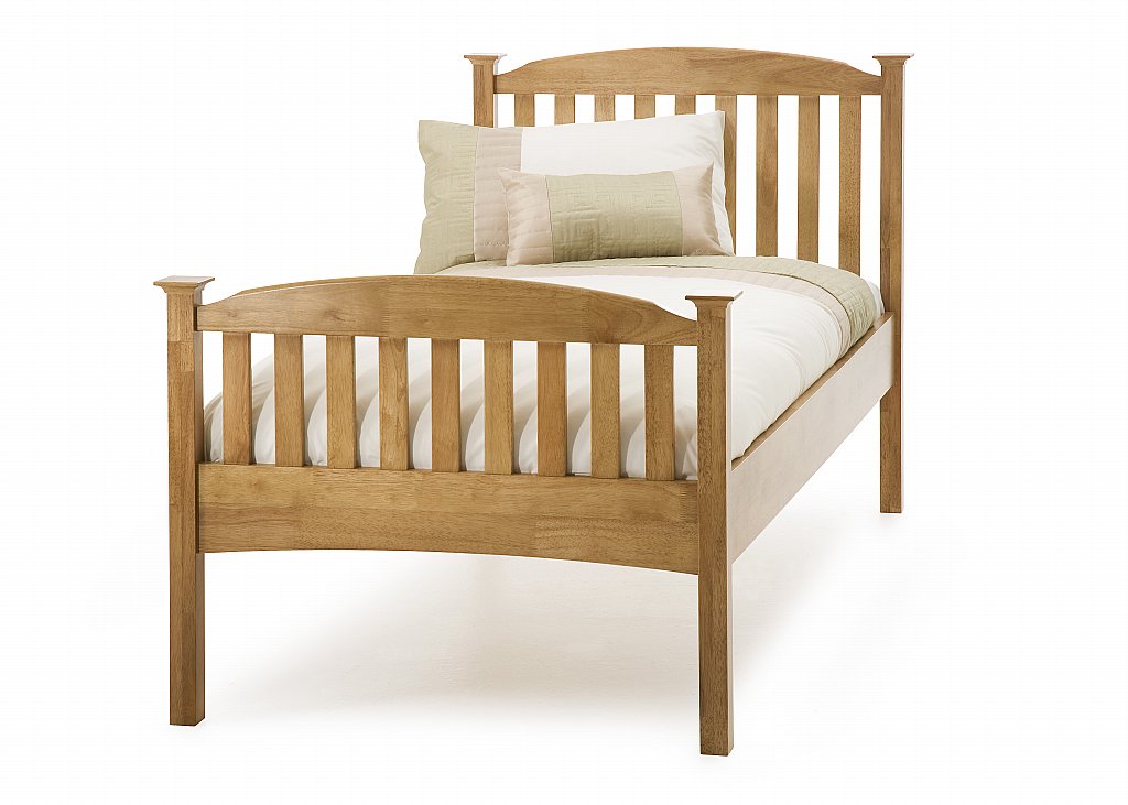 Serene - Eleanor Single High Foot Bedstead in Honey Oak Serene - Eleanor Single High Foot Bedstead in Honey Oak