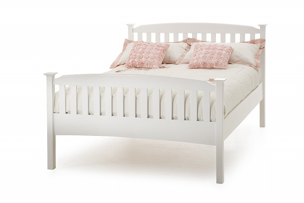 Serene - Eleanor High Foot Bedstead in Opal White Serene - Eleanor High Foot Bedstead in Opal White