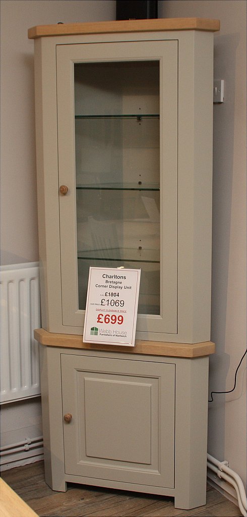 Charltons Furniture - Bretagne Corner Display Unit Charltons Furniture - Bretagne Corner Display Unit