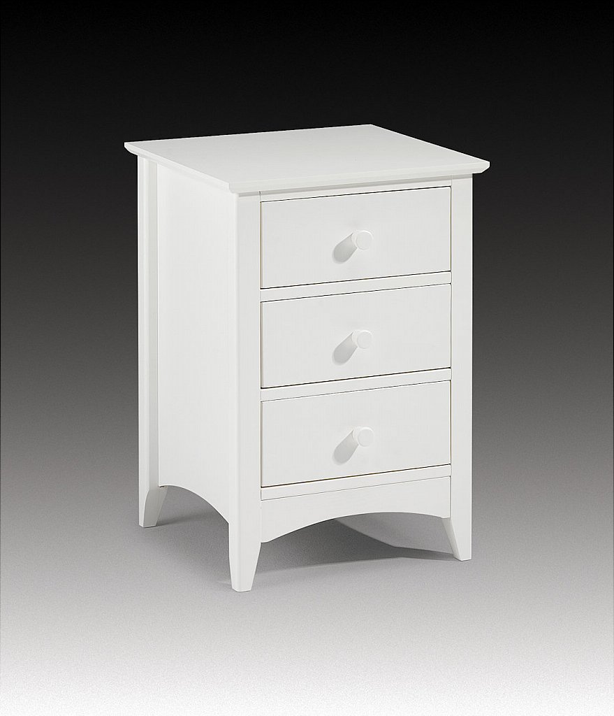 Julian Bowen - Cameo 3 Drawer Bedside Chest Julian Bowen - Cameo 3 Drawer Bedside Chest