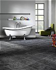 Flotex Stone - China Black: The rich tones of slate, traditional tiles and<br />decorative mosaics are  ...click for more