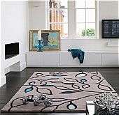 Asiatic Carpets - Laya Leaf Blue Rug