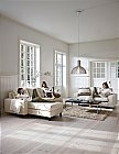 E200 Settee: Shown in Leather Batick Snow ...click for more