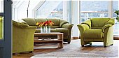 Oslo Suite: This sofa lets you choose
between wood trim or a padded leather
front. Th ...click for more