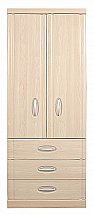 Vale Furnishers - Banbury Two Door, Three Drawer Wardrobe