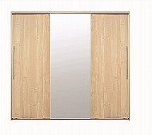 Vale Furnishers - Banbury Three Door Sliding Mirrored Wardrobe