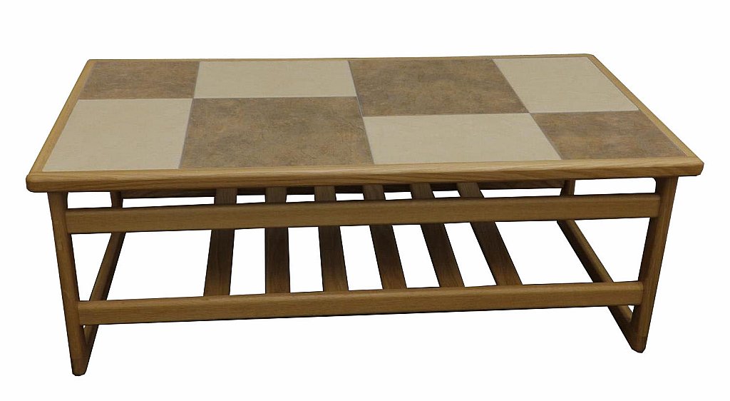 Mocha Tile Top Large Coffee Table