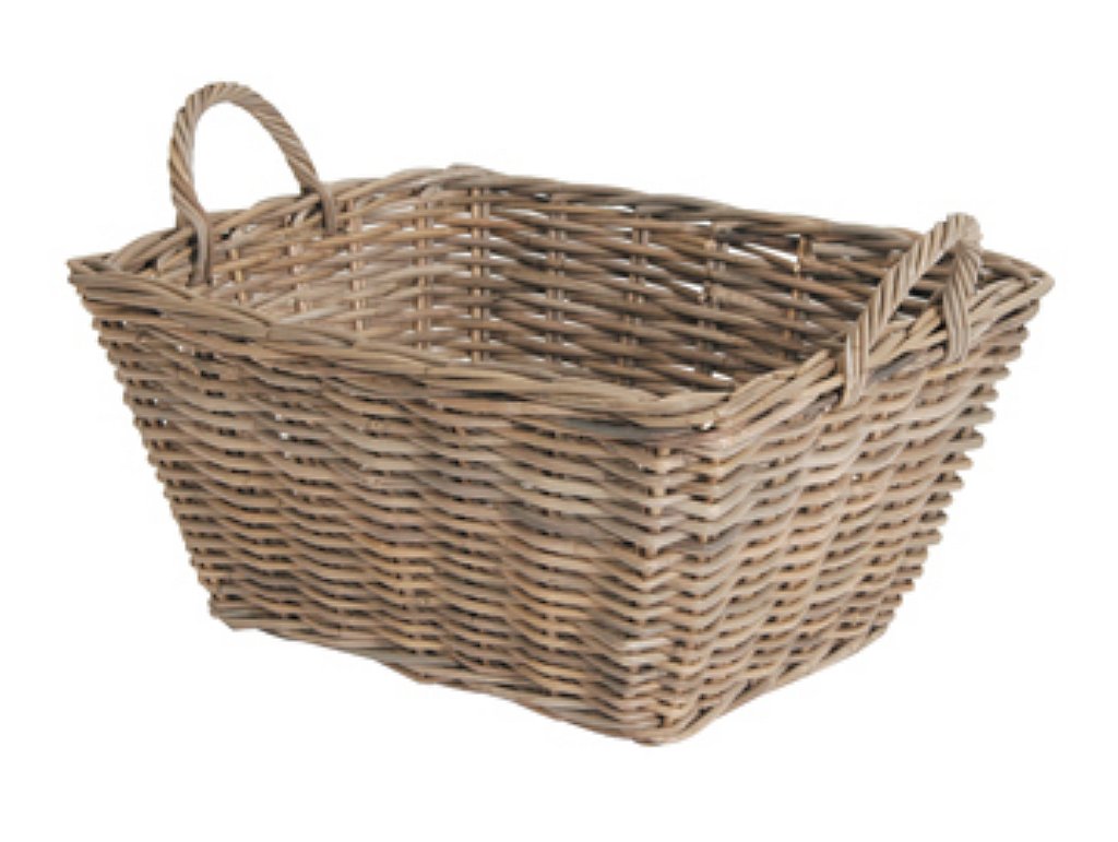 Grey Kubu Oblong Storage Basket
