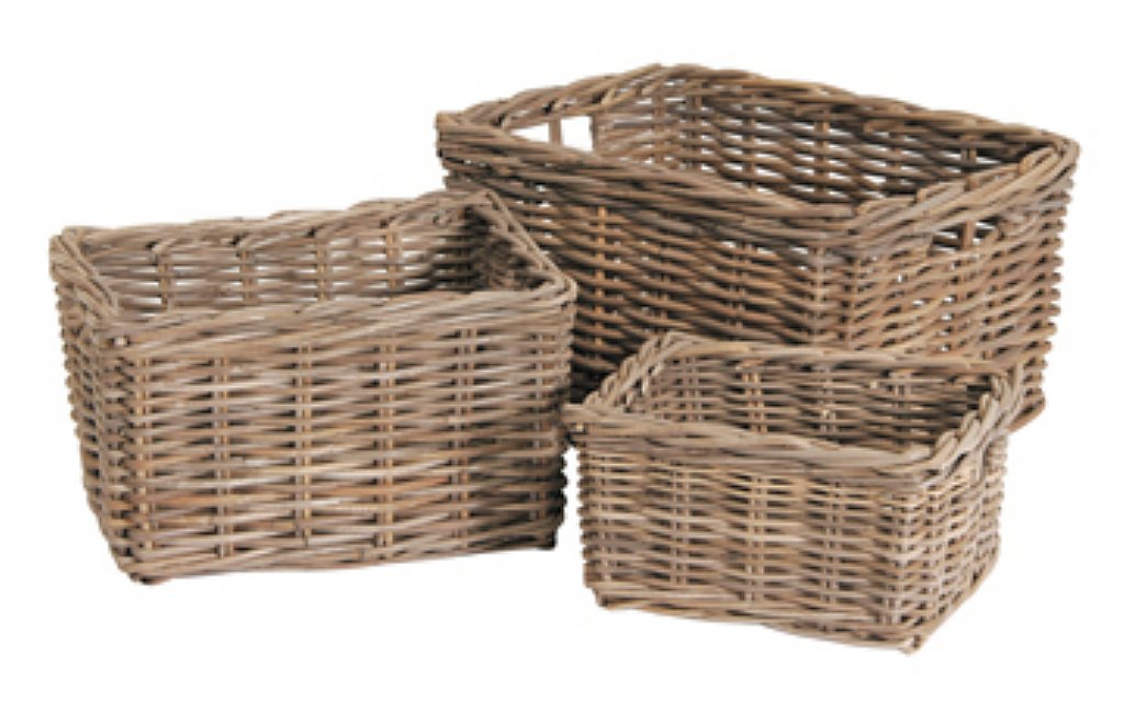 Grey Kubu Set of 3 Storage Baskets SOLD OUT