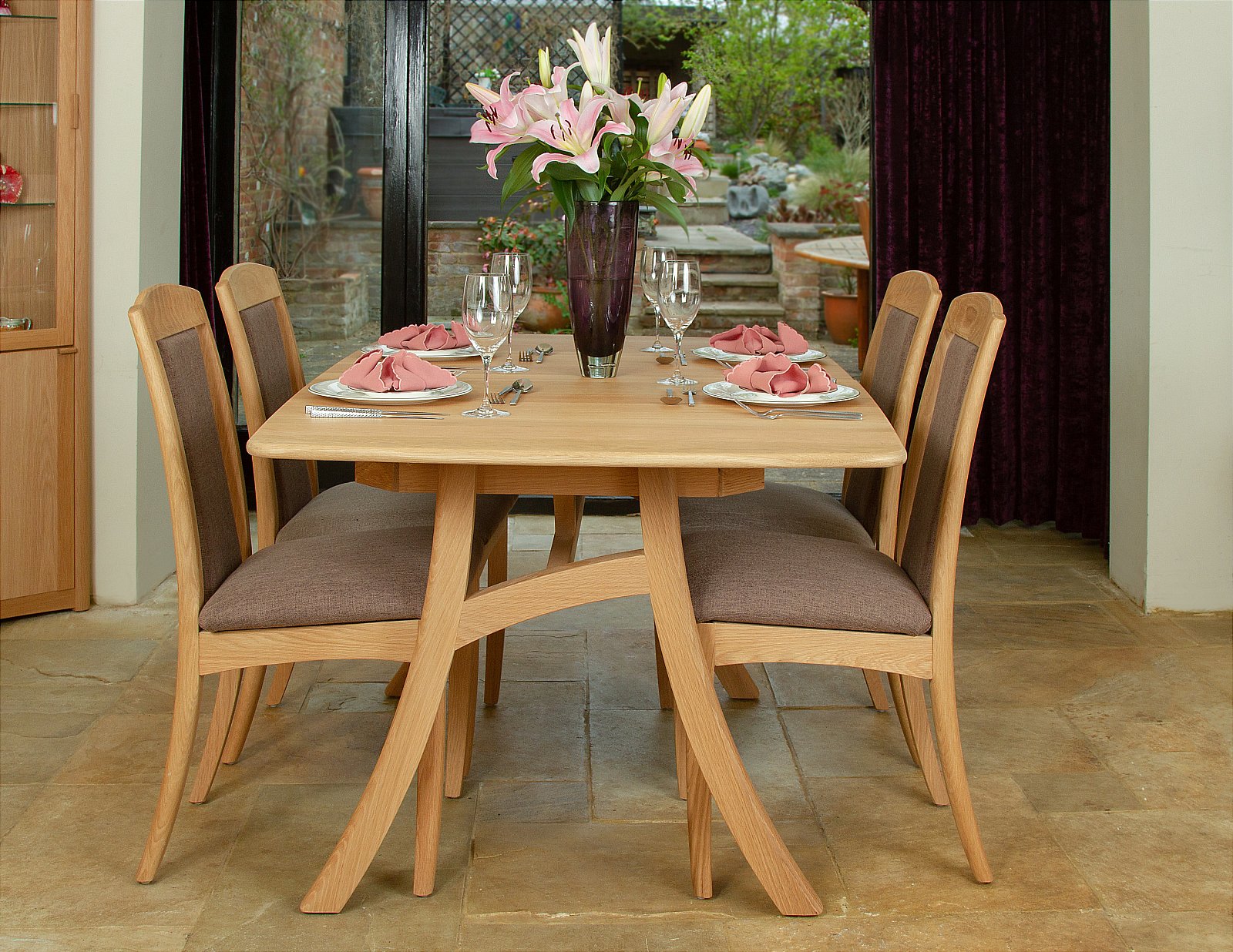Albury Boat Shaped Fixed Dining Table
