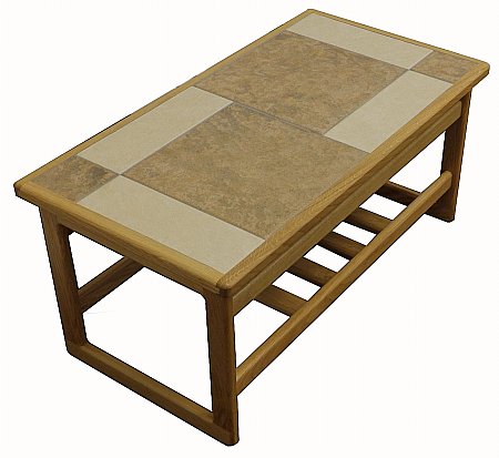 Anbercraft - Mocha Tiled Top Small Coffee Table