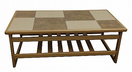 Anbercraft - Mocha Tile Top Large Coffee Table