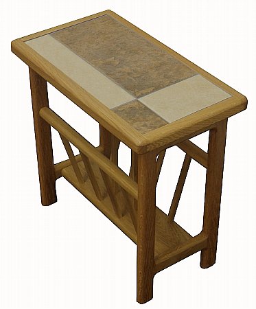 Anbercraft - Mocha Tiled Top Magazine Table