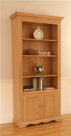 Andrena - Pelham Wide Open Bookcase with Door