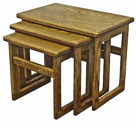 Anbercraft - Solid Top Small Nest of Tables