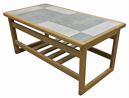 Anbercraft - Slate White Small Coffee Table