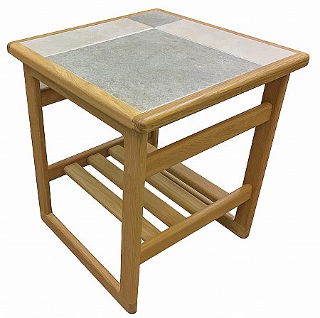 Anbercraft - Slate White Lamp Table