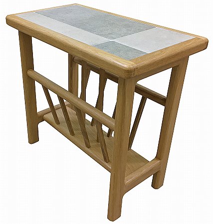 Anbercraft - Slate White Magazine Table