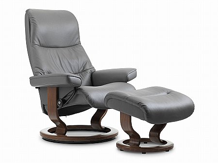 Stressless - View Large Swivel Chair and Footstool Classic Base