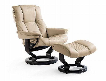 Stressless - Mayfair Large Swivel Chair and Footstool Classic Base