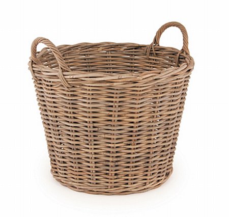 Webb House - Grey Kubu Round Storage Basket 