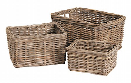 Webb House - Grey Kubu Set of 3 Storage Baskets - SOLD OUT