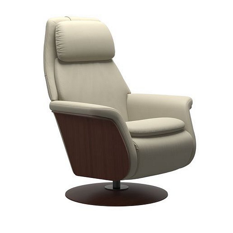 Stressless - Sam with Wood Recliner Chair with Disc Base