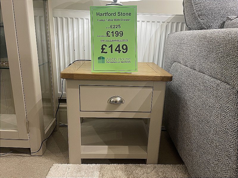 Webb House - Hartford Stone Lamp Table With Drawer