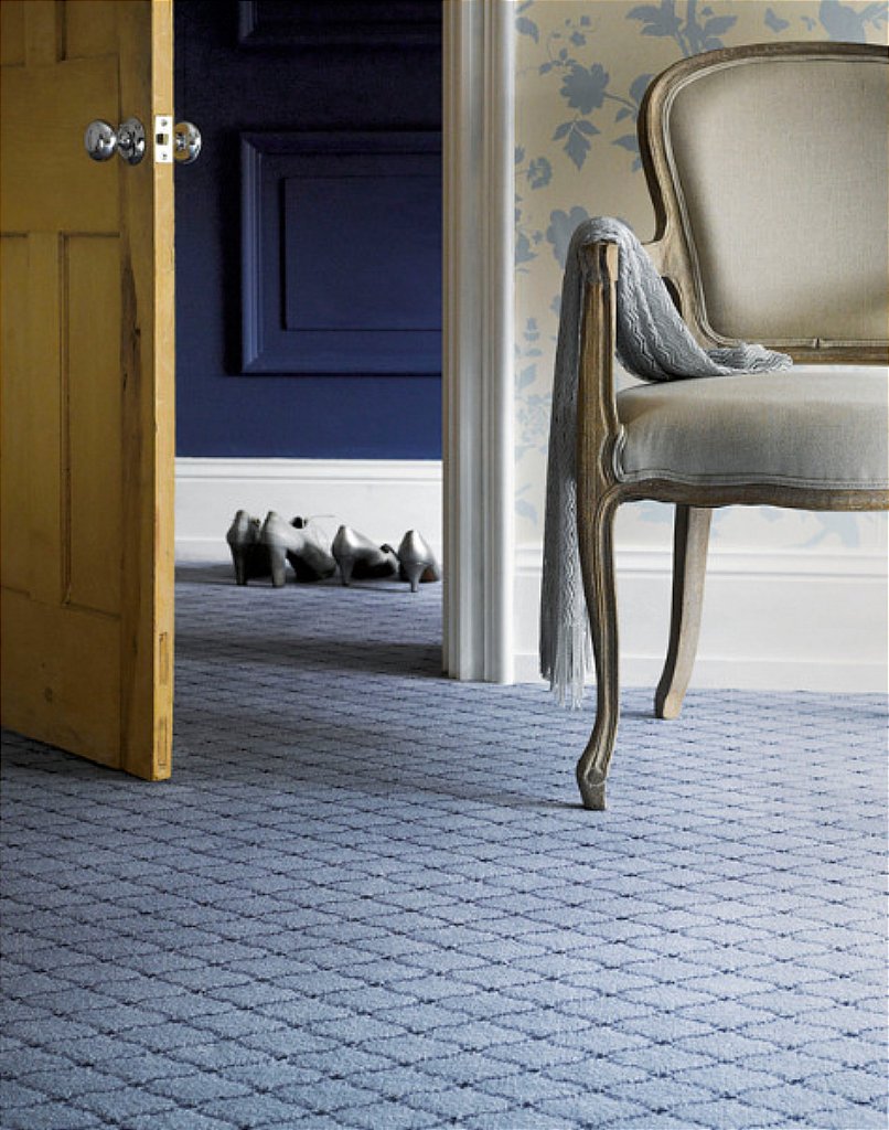 Adam Carpets Catherine Powder Blue Lace Carpet