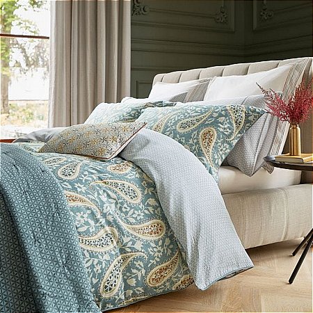 Bedeck - Belfast Harita Paisley Bedding in Teal