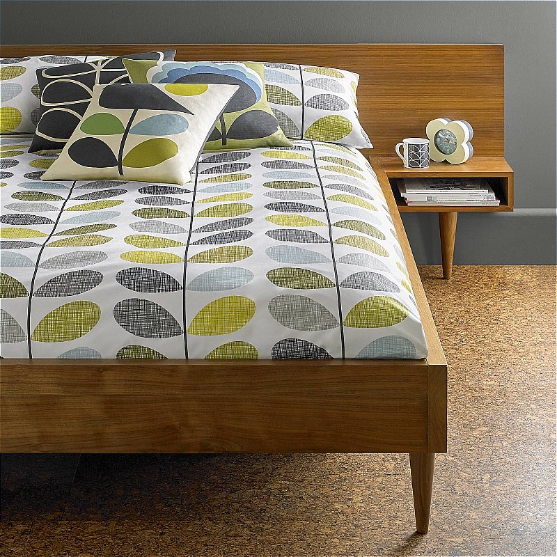 Orla Kiely - Scribble Stem Duck egg Seagrass